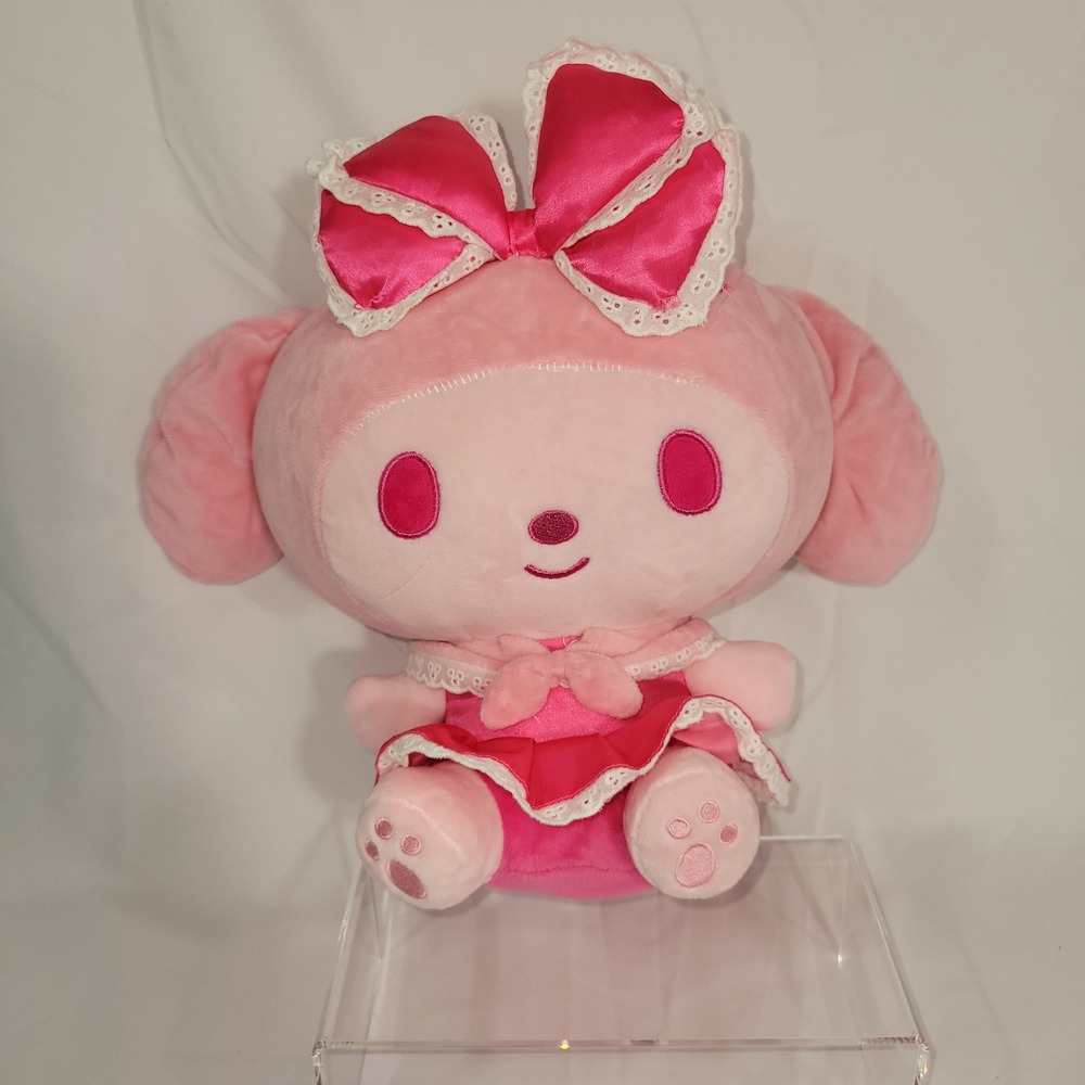 Sanrio My Melody Plush Kids 12" Tall Pink Lace Dress Bow SIL-35026
